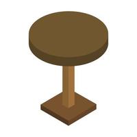 Isometric Coffee Table On Background vector