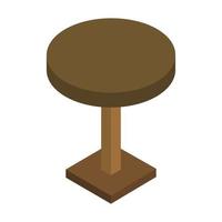 Isometric Coffee Table On Background vector