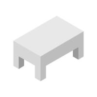 Isometric Coffee Table On Background vector