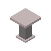 Isometric Coffee Table On Background vector