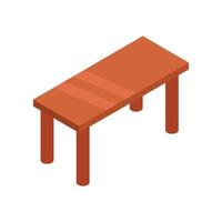 Isometric Coffee Table On Background vector