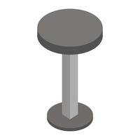 Isometric Coffee Table On Background vector