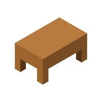 Isometric Coffee Table On Background vector