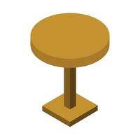 Isometric Coffee Table On Background vector