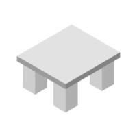 Isometric Coffee Table On Background vector