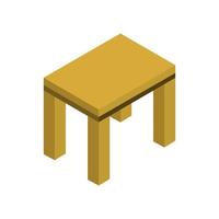 Isometric Coffee Table On Background vector