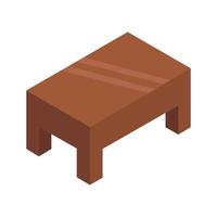 Isometric Coffee Table On Background vector