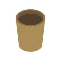Isometric Trash on background vector