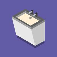 Isometric Sink On Background vector