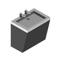 Isometric Sink On Background vector