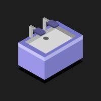 Isometric Sink On Background vector