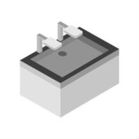 Isometric Sink On Background vector