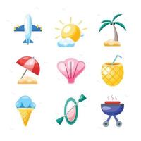 Summer Icon Set vector