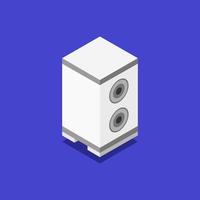 Isometric Woofer On Background vector