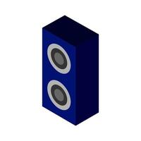 Isometric Woofer On Background vector