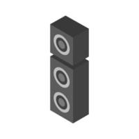Isometric Woofer On Background vector