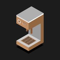 Isometric Coffee Machine On Background vector