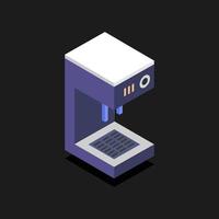 Isometric Coffee Machine On Background vector