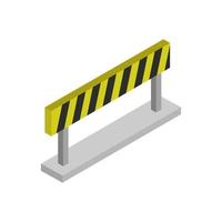 Isometric Roadblock On Background vector