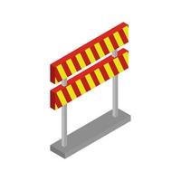 Isometric Roadblock On Background vector