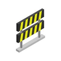 Isometric Roadblock On Background vector