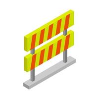 Isometric Roadblock On Background vector
