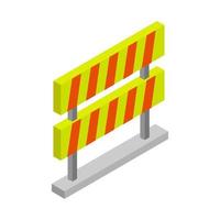 Isometric Roadblock On Background vector