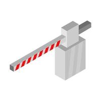 Isometric Roadblock On Background vector