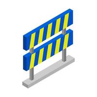 Isometric Roadblock On Background vector