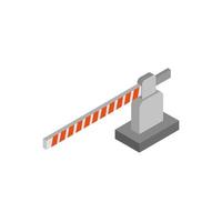 Isometric Roadblock On Background vector