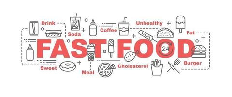 Fast food vector banner