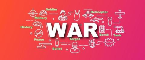 War vector trendy banner