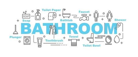 Bathroom vector banner