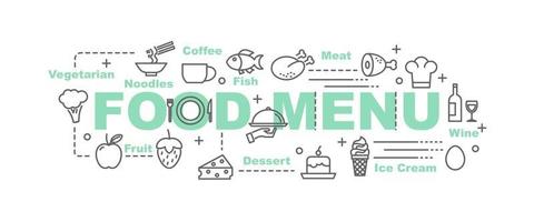 Food menu vector banner