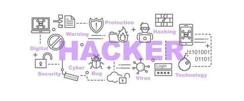 Hacker vector banner