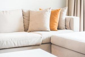 Pillows on sofa photo