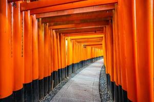 Torii gates at the Fushimi Inari shrine in Kyoto, Japan photo