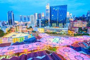 Singapore city at night photo