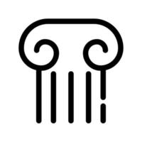 Column outline icon. Element from the set dedicated to the theater. vector