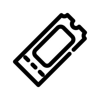 Ticket outline icon. Element from the set dedicated to the theater. vector