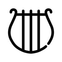 Lyre outline icon. Element from the set dedicated to the theater. vector