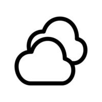 Clouds outline icon. Black and white item from set dedicated weater, linear vector. vector