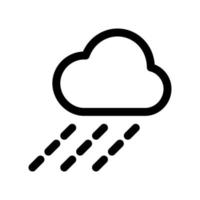 Rain outline icon. Black and white item from set dedicated weater, linear vector. vector