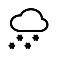 Snow outline icon. Black and white item from set dedicated weater, linear vector. vector