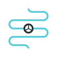Gas pipeline icon. Element from the set dedicated to oil and gas production, processing and transportation. vector