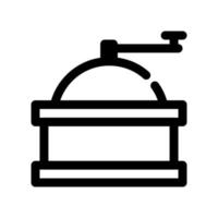 Coffee grinder outline icon vector