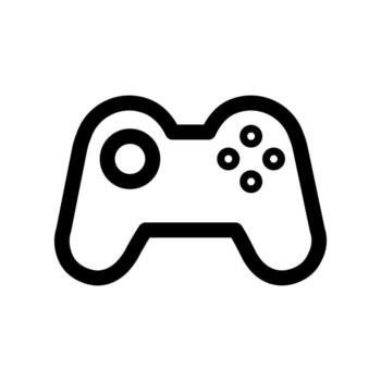 icono de esquema de gamepad. artículo en blanco y negro del conjunto de computadoras dedicadas y equipo de oficina, vector lineal.
