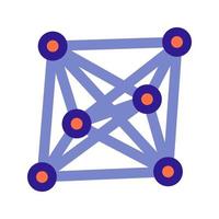 Social links outline icon. Vector item from set, dedicated to Big Data and Machine Learning.