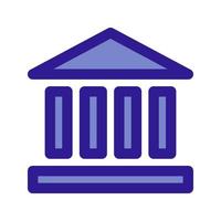 White House or bank or Parthenon building outline icon vector