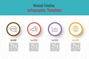 Business minimal infographic template vector